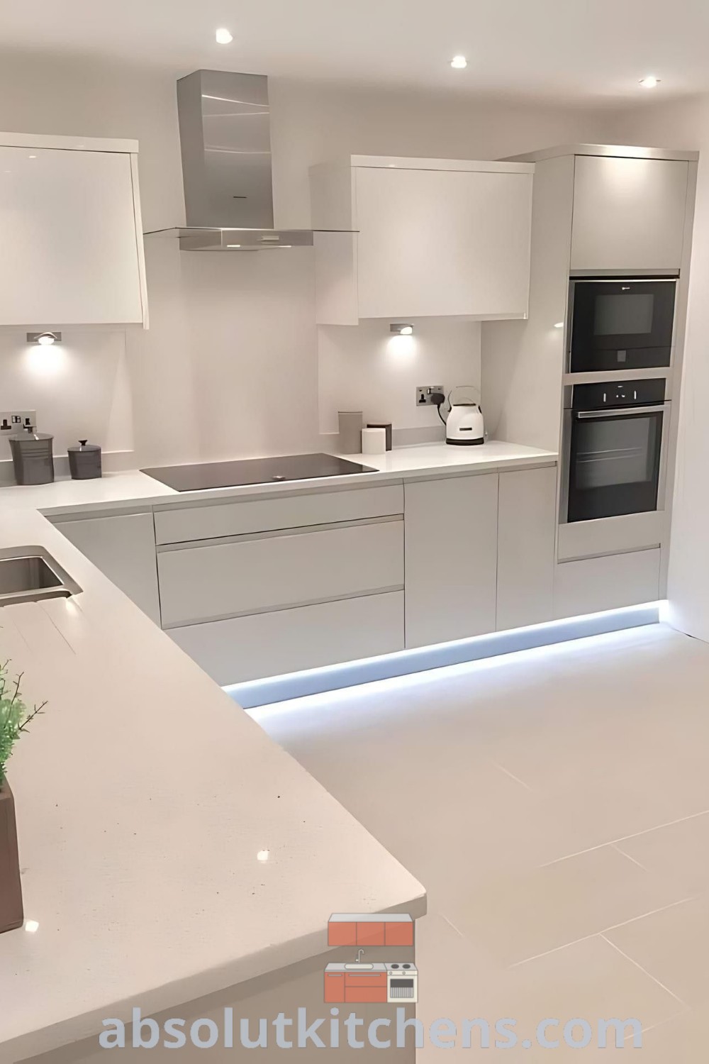 A clean and inviting Japanese inspired kitchen design in a Japandi style, featuring natural light and minimalistic decor. This well-organized kitchen offers cozy ideas for creating a serene cooking space, ideal for mealtime preparation. Explore more unique decor inspirations at wellnesswink.com.