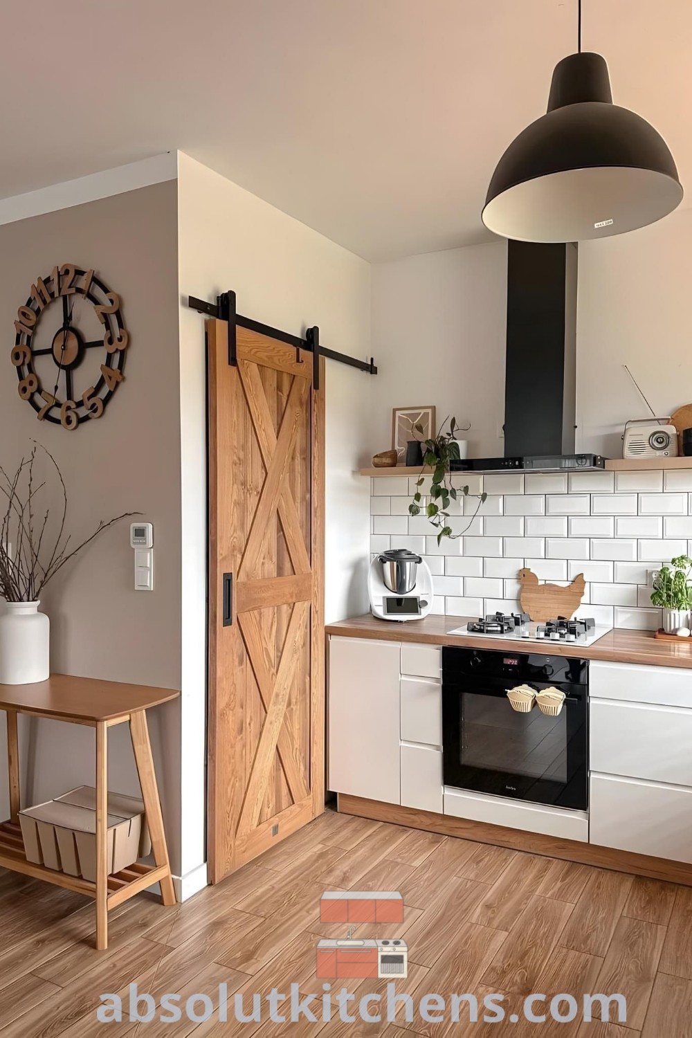 A clean and modern kitchen featuring sleek designs and functional elements, showcasing cozy decor ideas and pantry design inspirations for an inviting cooking environment. Explore more home decor kitchen tips at wellnesswink.com.