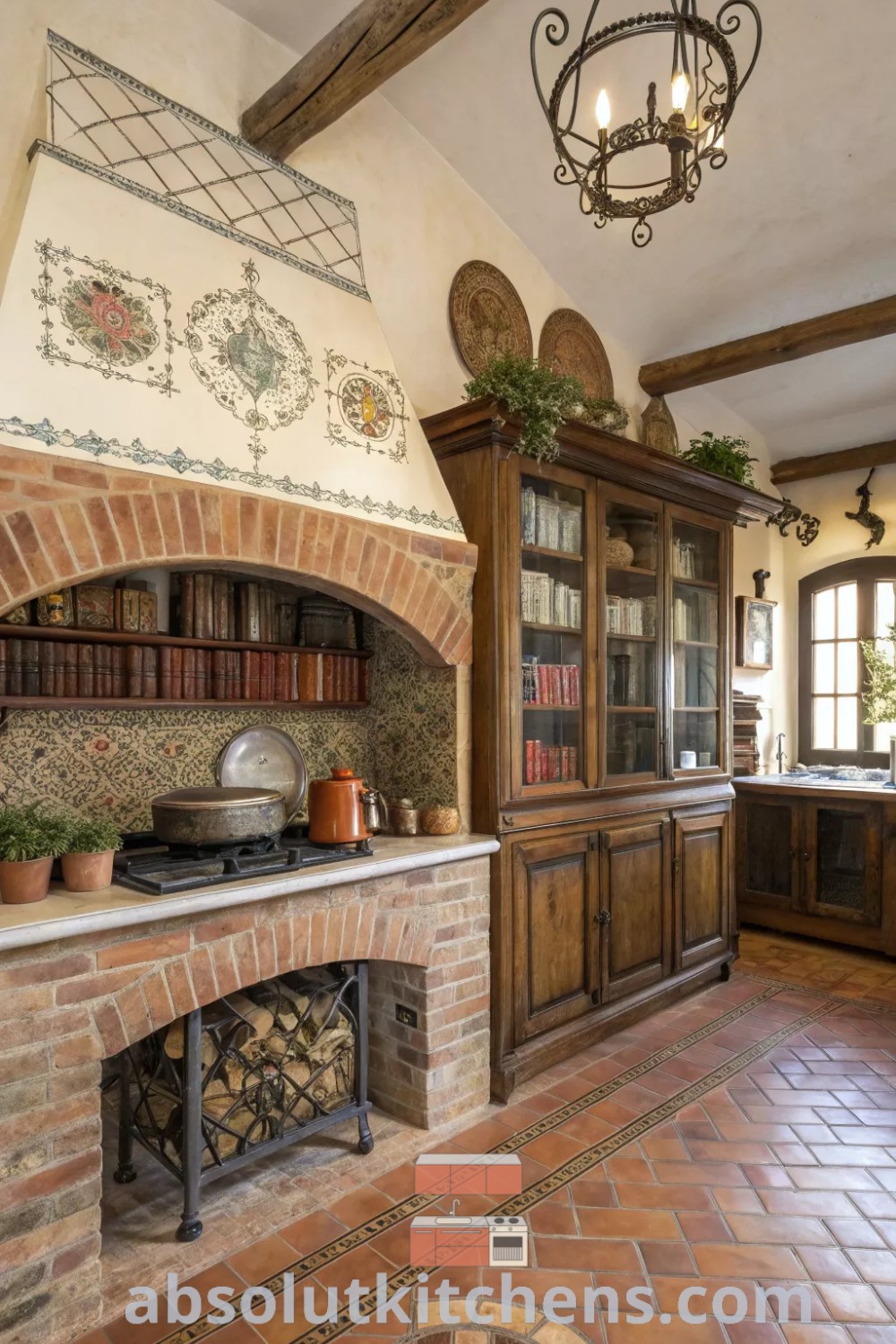 A rustic kitchen featuring reclaimed wood cabinets and cozy decor, inspired by rustic mountain homes and homestead kitchen aesthetics. This inviting space offers design tips and ideas for creating a warm and functional environment. Discover more rustic kitchen inspirations at absolutkitchens.com.