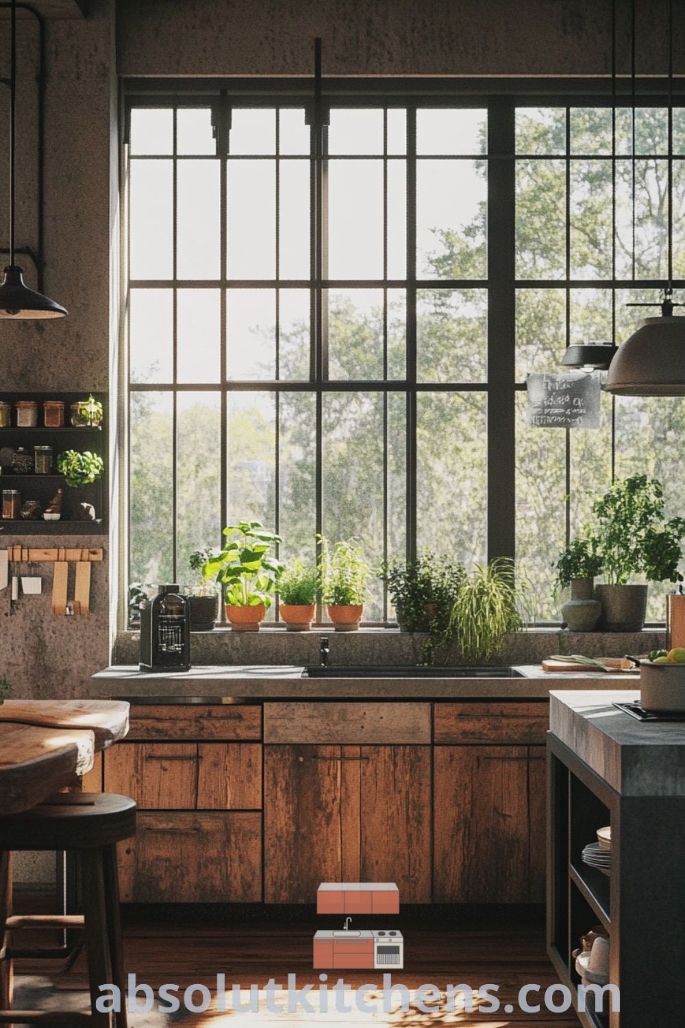 Inviting Urban Loft Kitchen showcase on absolutkitchens.com featuring cozy aesthetic, design tips, and decor ideas for small spaces.