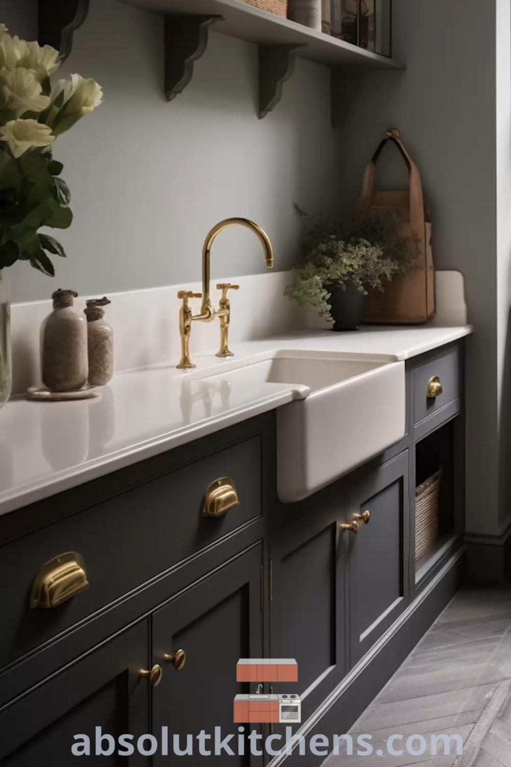 A beautiful Georgian kitchen with a butler